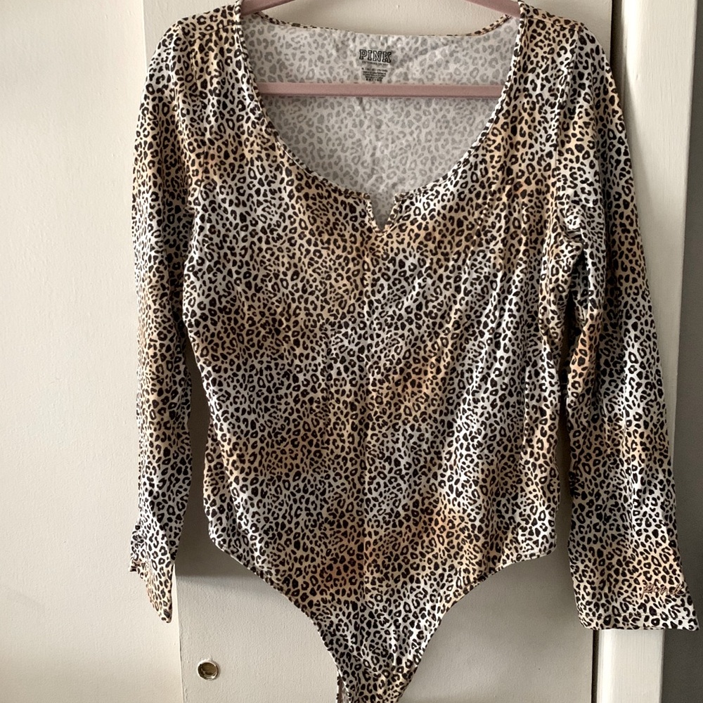 VS PINK Leopard Bodysuit